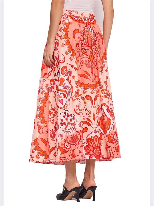 GAUDÌ JEANS long skirt with paisley print GAUDI JEANS | 611BD75008615023-01